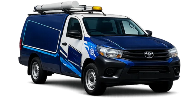 Our drain service van out on a Burwood job