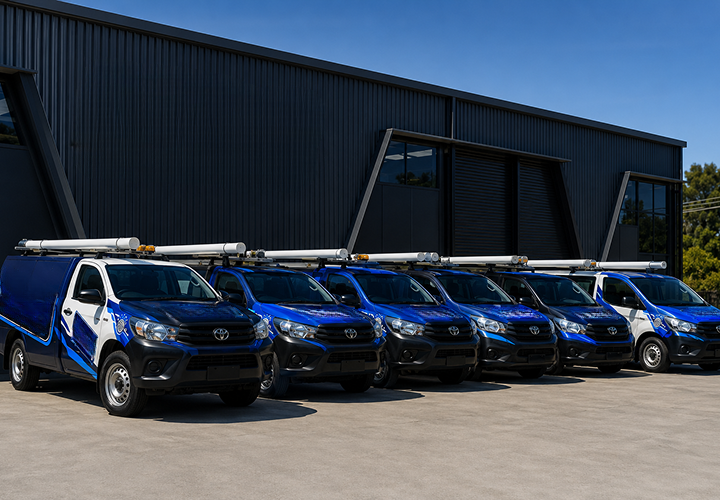 Fleet of Burwood Blocked Drains plumbing vans